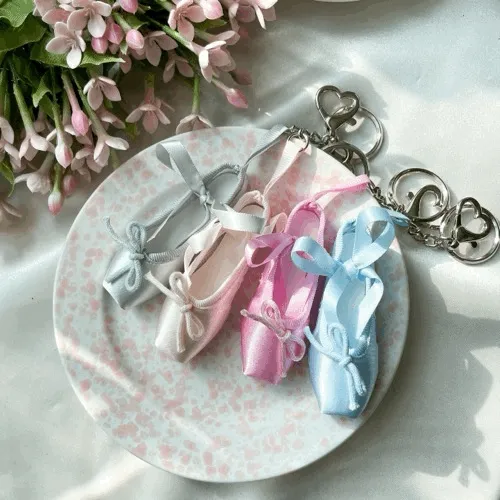 발레슈즈키링 토슈즈키링 발레코어 토슈즈 리본 발레슈즈 키링 발레리나 선물 키링 키홀더 가방고리