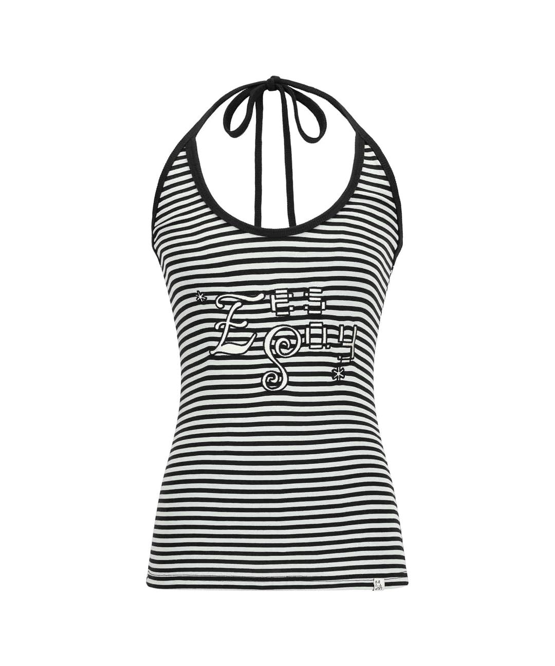 CANDY SUMMER HALTERNECK TOP - BLACK
