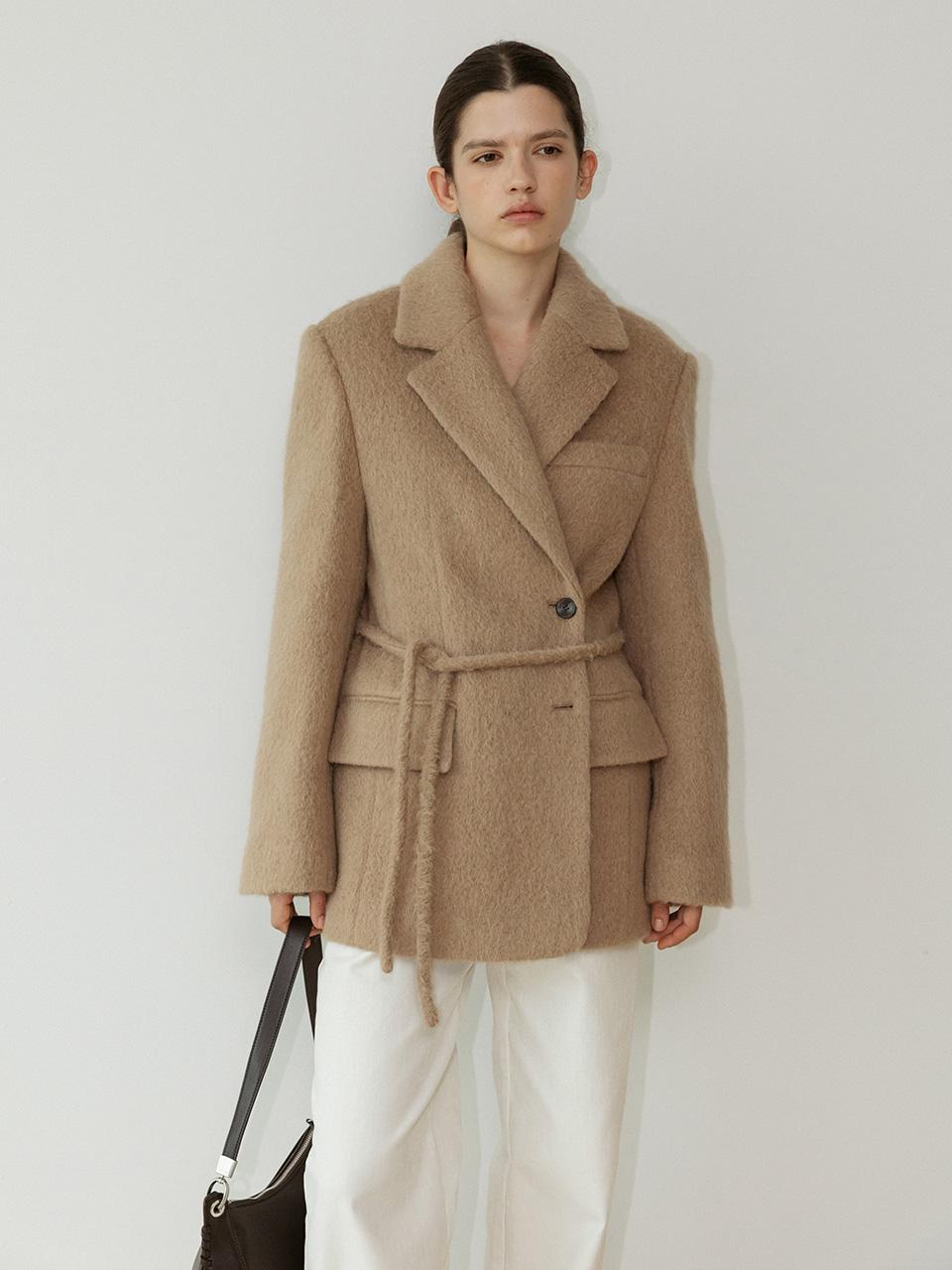 Boucle Belted Tailored Jacket SW5WJ411_2color