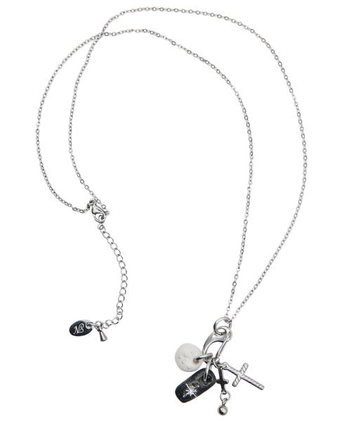 celeste bunch necklace-silver