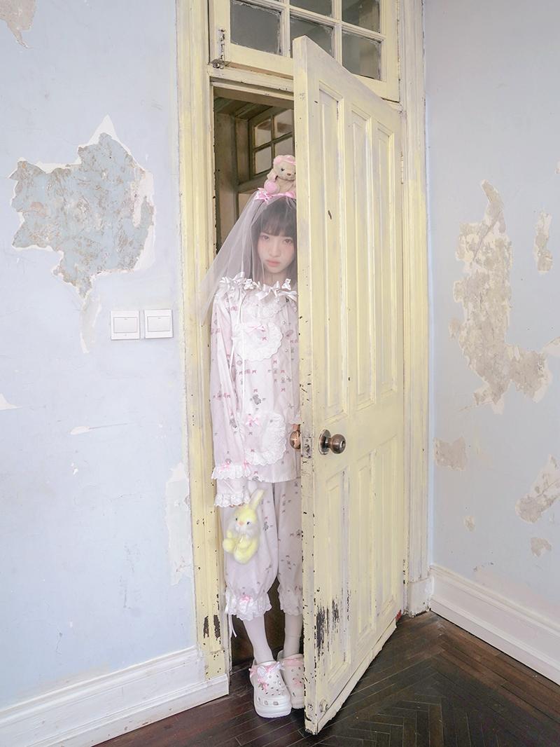 milkyhearts Bow Pajamas Pants