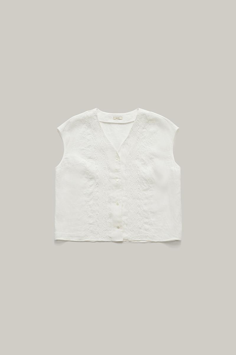Ruby Sleeveless Blouse (White)