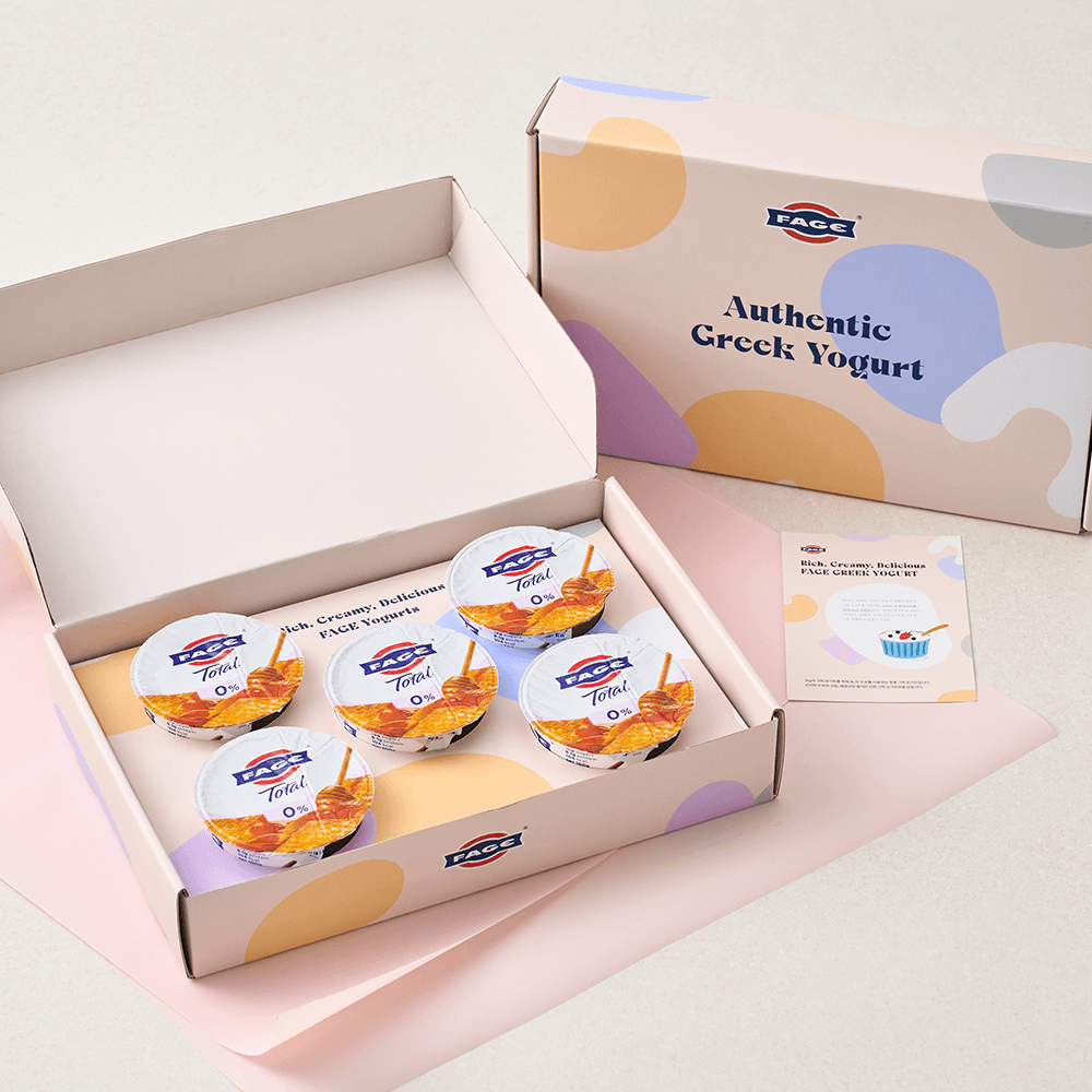 그리스 파예 무지방 그릭요거트 5개입 선물세트 (꿀/딸기/블루베리/라즈베리&석류/무지방 외 택1)