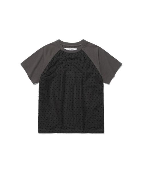 FFATS LAYERED MESH TEE_CHARCOAL(NG2FMFT586A)