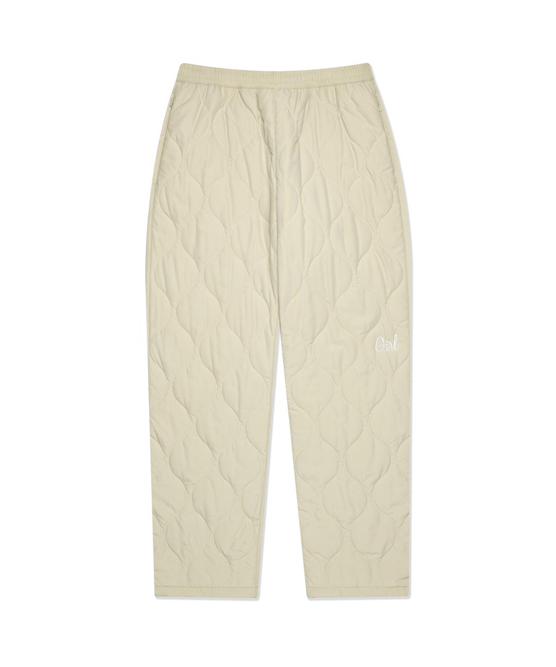 TYPO PADDED PANTS beige