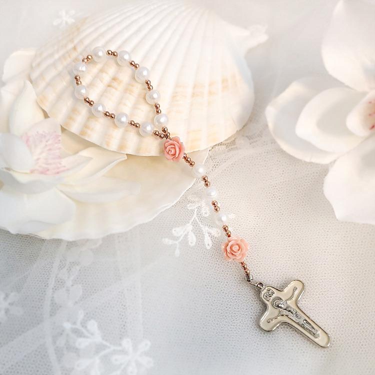 세실리아 5-6mm 1단묵주 천주교 성물