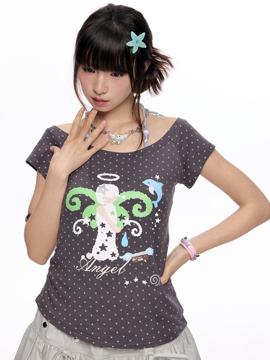 BETWEENAND X SUISO Ocean Angel Dot T-Shirt