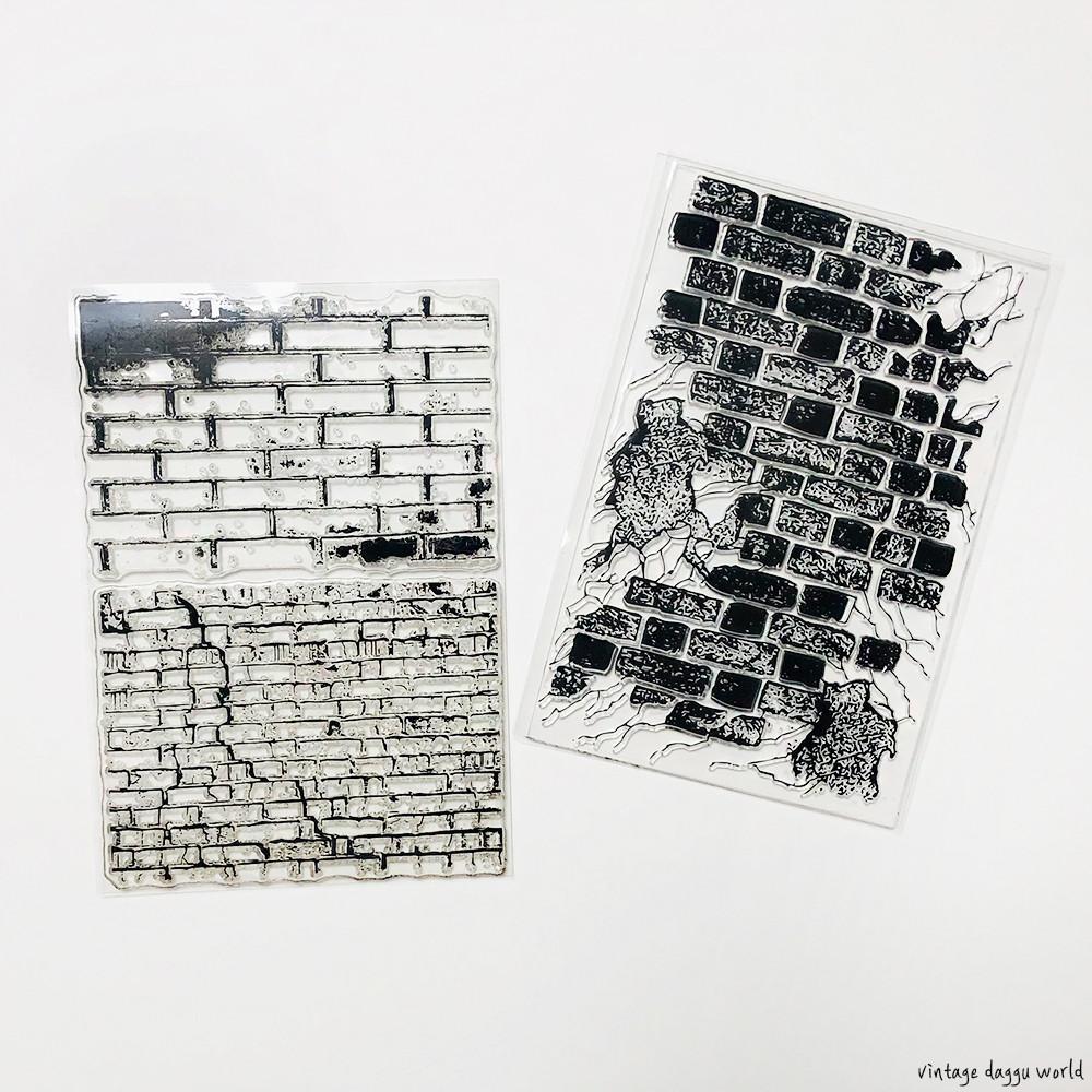 클리어스탬프 벽돌 고무 도장 다이어리 다꾸 스탬프