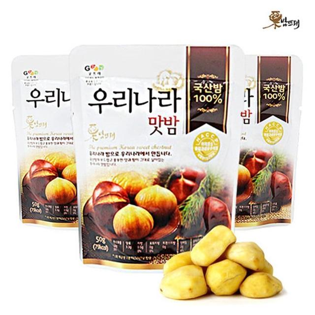 [국산밤100%]밤뜨래 우리나라 맛밤 50g 4봉/10봉