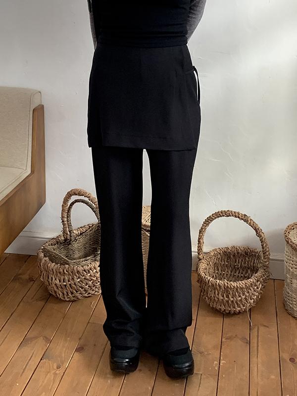 프렌치오브 [레이어드]베티버 랩 치마바지 슬랙스 팬츠 (3color)