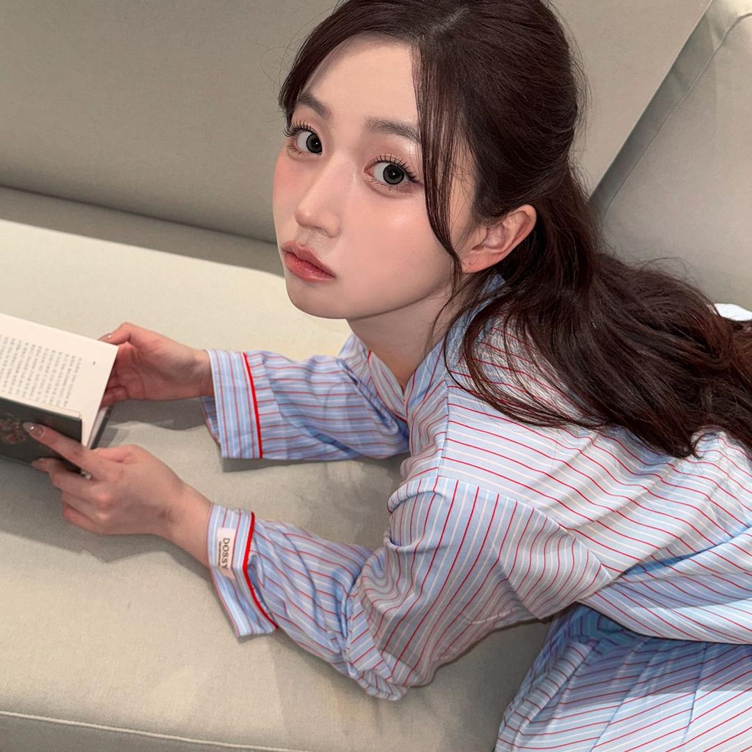 [해원 PICK] 실크핏 클로에 긴팔 커플 잠옷 세트