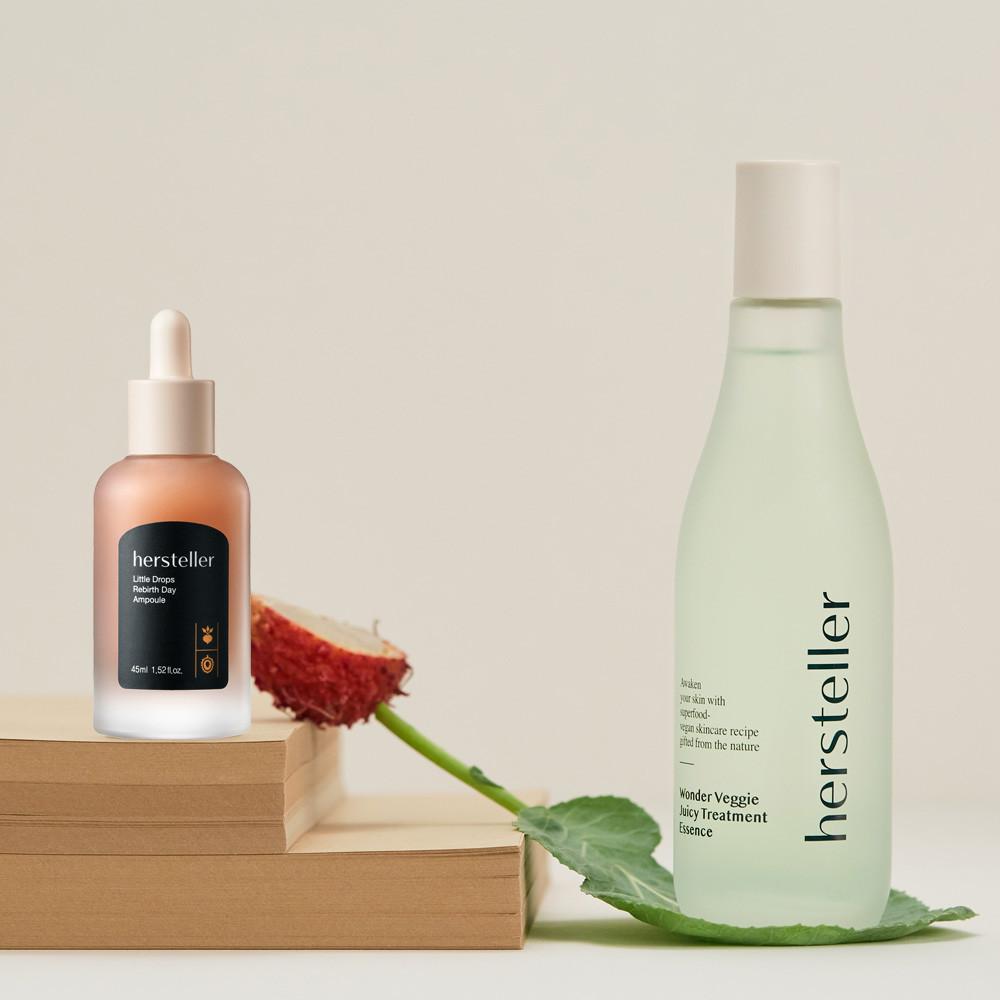 [허스텔러] 원더 베지 쥬시 트리트먼트 에센스 150ml + 리벌스 데이 앰플 45ml [결탄력2종SET]