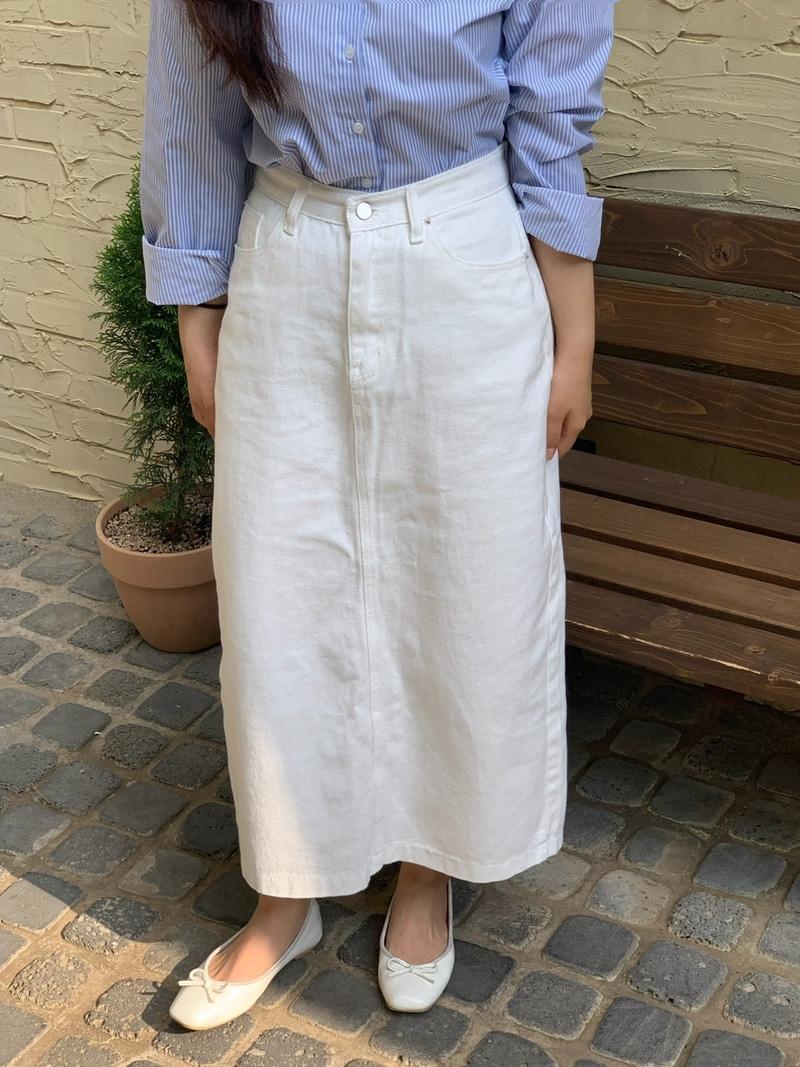 모드 코튼 롱스커트 (2color)