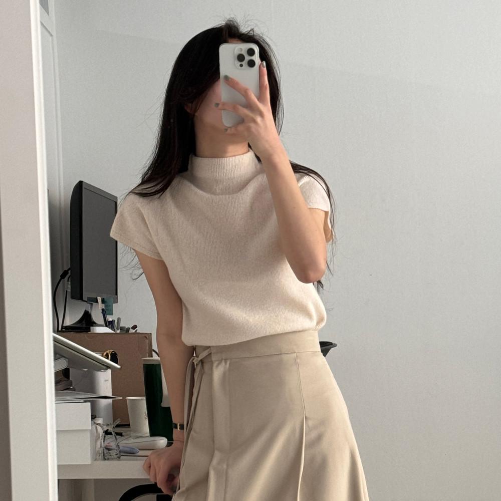 [울 캐시 반목니트(4colocs)] 키작은여자 키작녀 상의