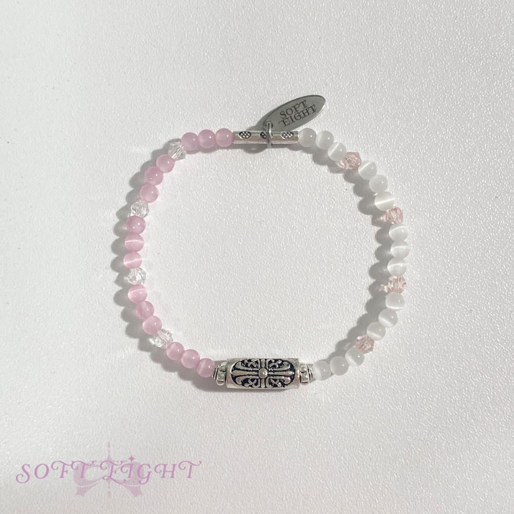 [SOFT EIGHT⋆쏘엣] Pink aurora bracelet