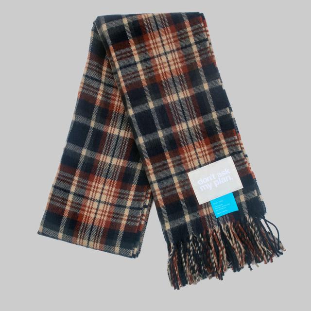 DAMP CHECK MUFFLER_INDIGO/BROWN