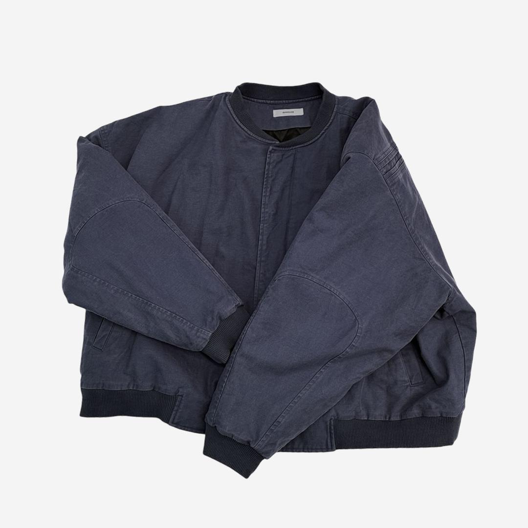 Nonnod Sulfur Dye Serge Bomber Jacket Vintage Navy Black