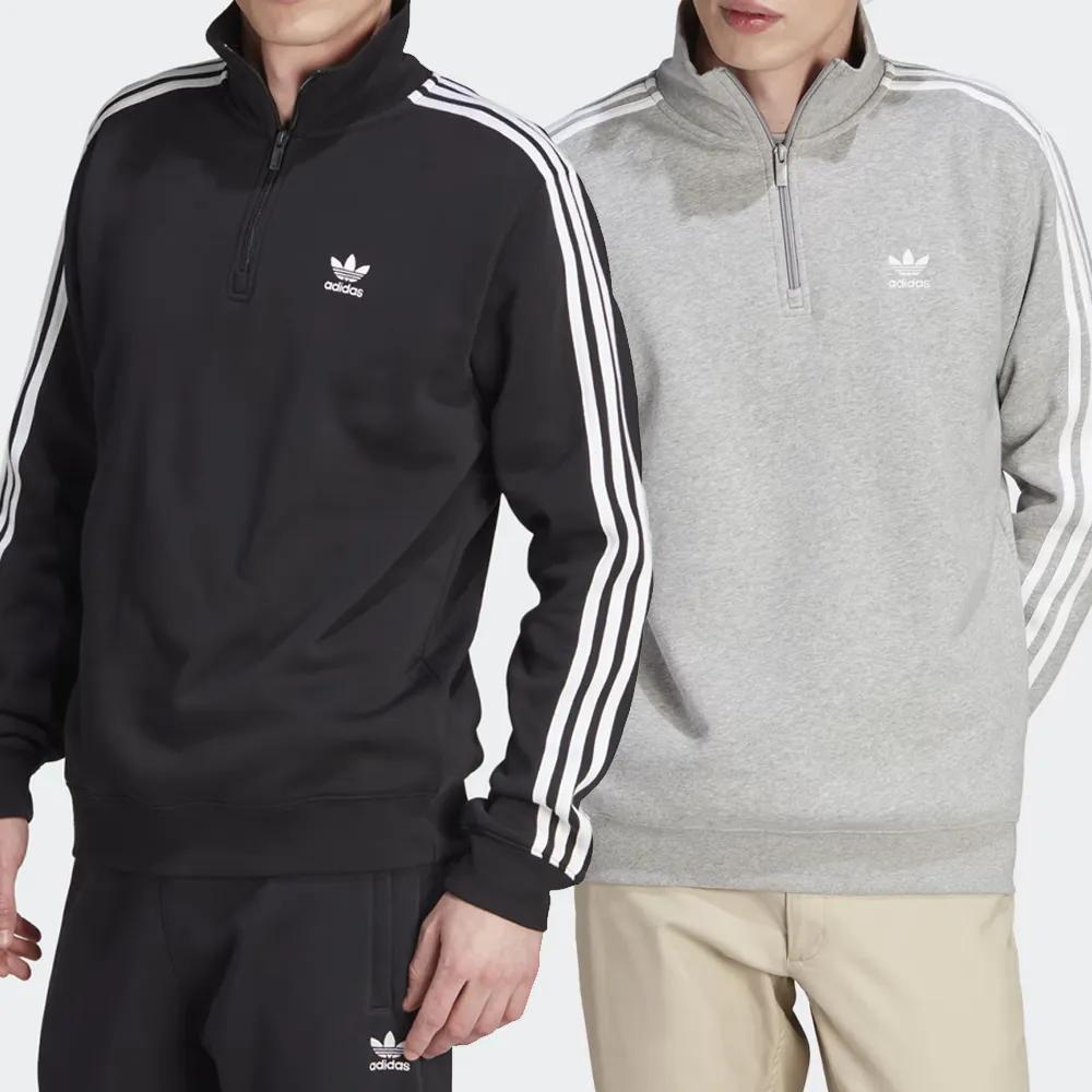 [무료배송]아디다스 클래식 3선 하프집업 맨투맨 블랙 그레이 | 상품 상세 | 크로켓