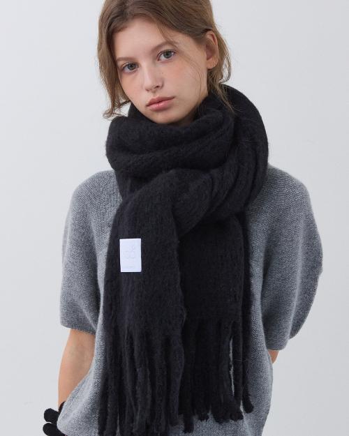 팔레트 니트 머플러 (black)