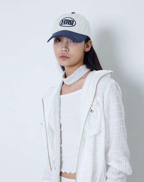 Hennit Logo Cap (Cream/Navy)