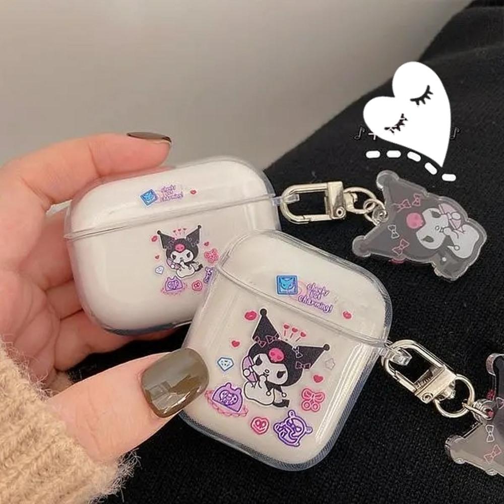 투명 쿠로미 에어팟 케이스 키링세트
