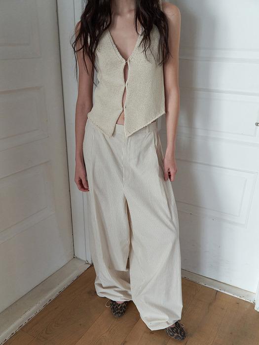 [단독]25SS sunny stripe wide pants