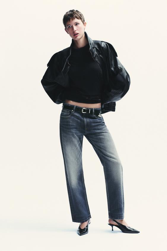 JEANS TRF RECTOS CROP 로우라이즈