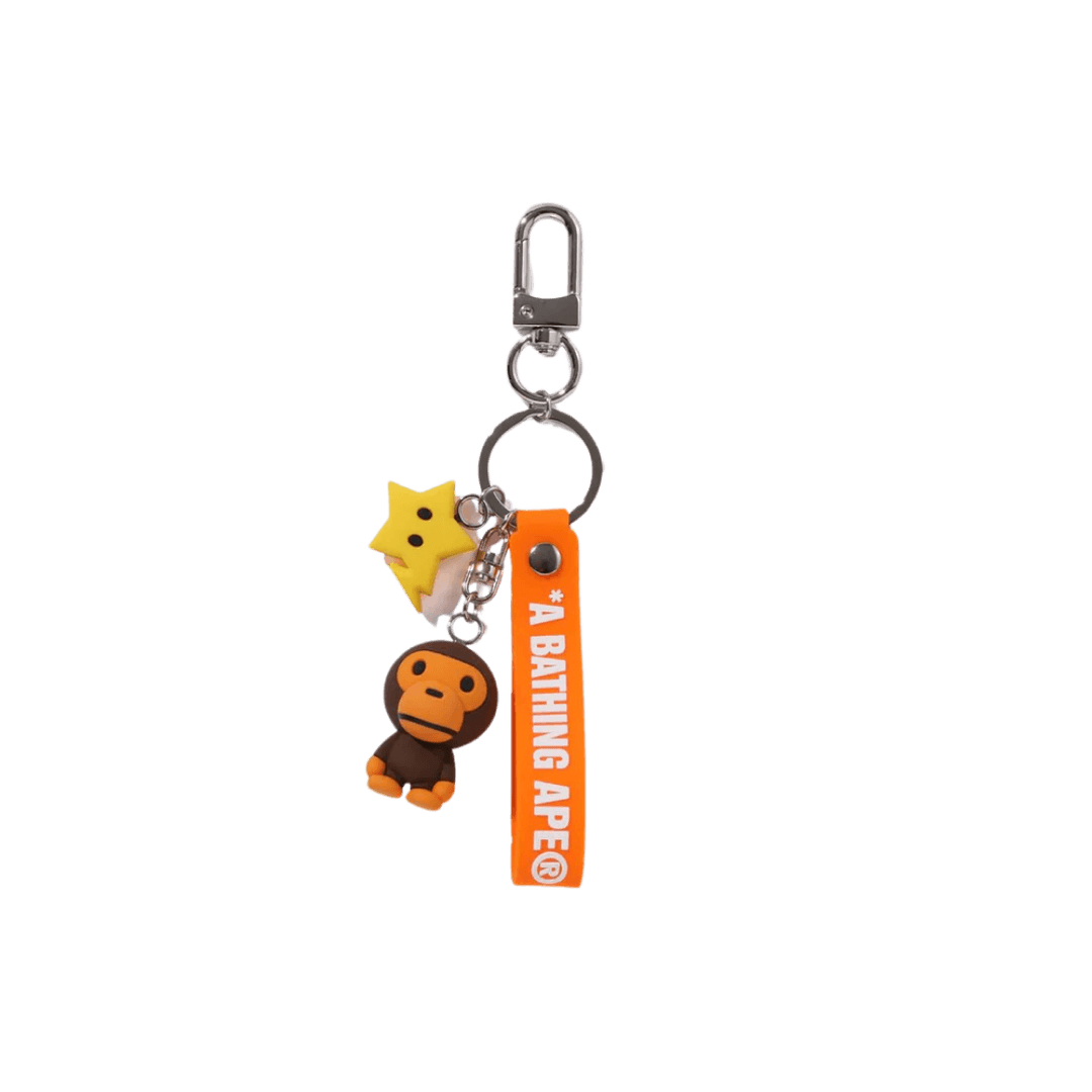 BAPE A Bathing Ape Baby Milo Keychain Brown
