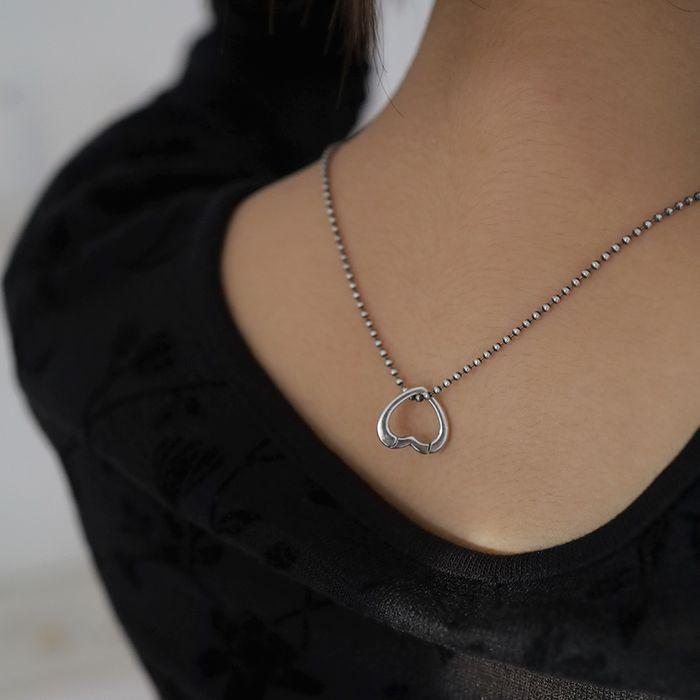 빈티지 하트 버클 펜던트