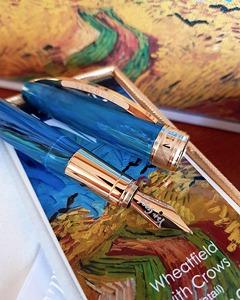 [리미티드 에디션] 비스콘티 반고흐 임프레셔니스트 만년필 까마귀가 나는 밀밭 (Wheatfield with Crows) 병잉크 세트