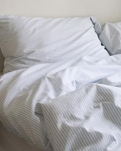 소프트 코튼 스트라이프 침구(스카이블루)