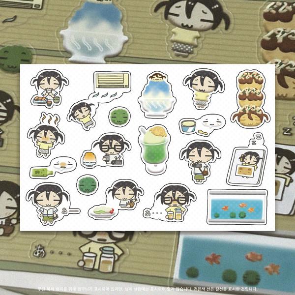 (스티커) 투명 초시원~여름!다다미방