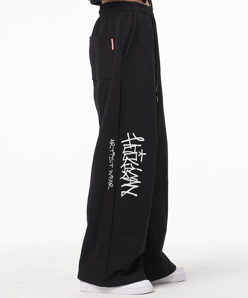 [ATW x HOOLIGAN] 로고 와이드밴딩 팬츠