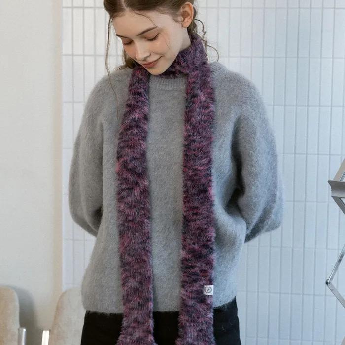 컬러 블렌딩 타슬 슬림 퍼 머플러 MF8111 2컬러