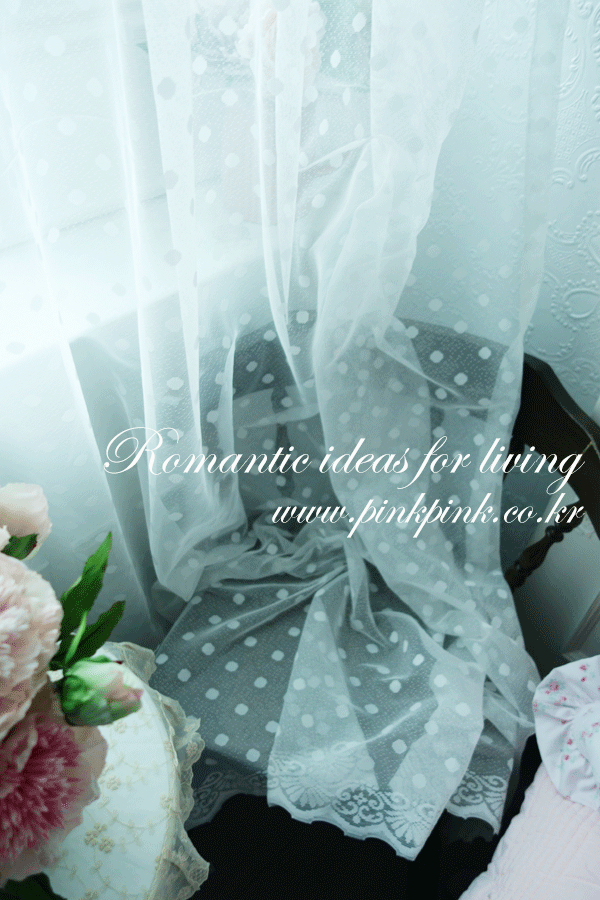 *폴카도트 레이스 커튼