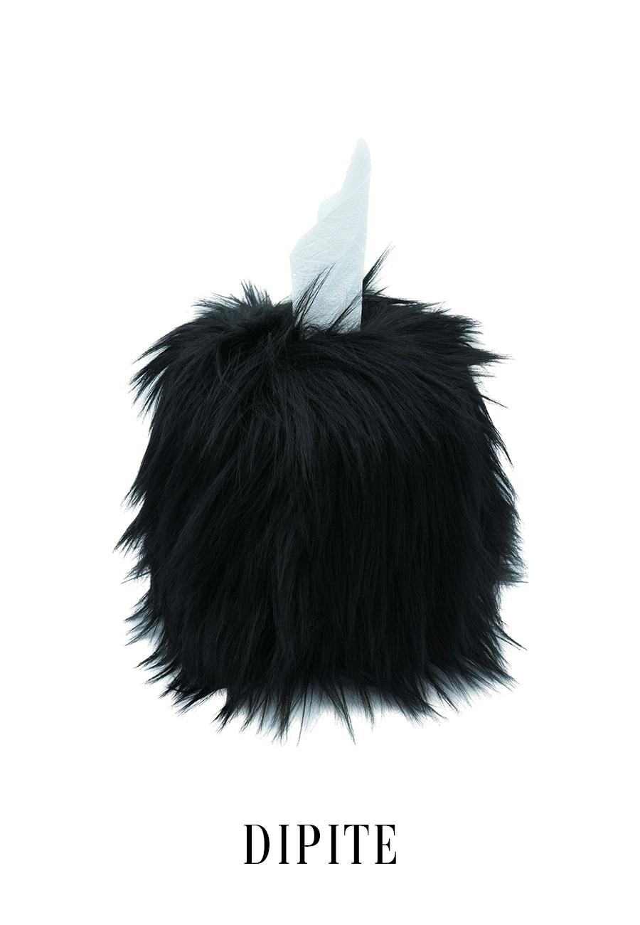 [black] poil tissue case_ round