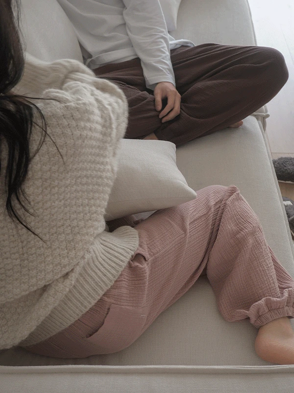 [1천장 돌파/☁코튼] J'eu 이지 조거 요루면 파자마 팬츠 4color, 2size