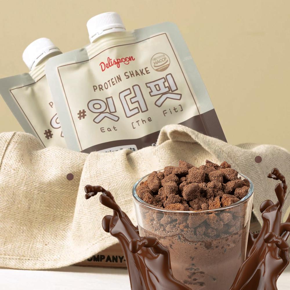 델리스푼 잇더핏 맛있는 식사대용 단백질 프로틴 쉐이크 한끼 1주플랜 7팩 더블초코맛 1주 [원산지:상세설명에 표시]