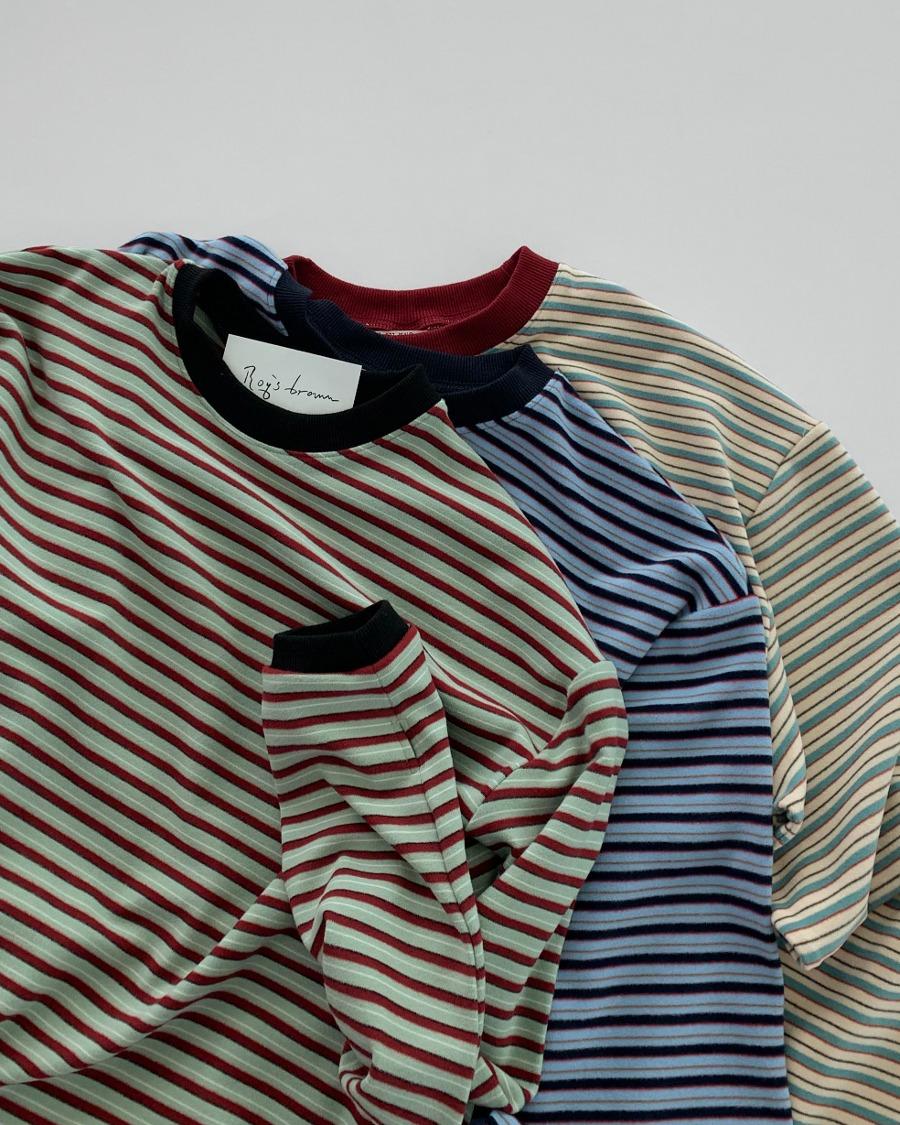 피치기모 핸드워머 스트라이프 티셔츠