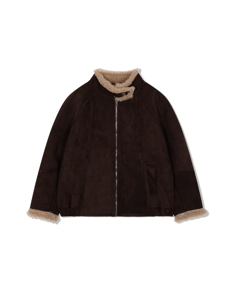 Chestnut Faux Shearling Jacket (WALNUT)