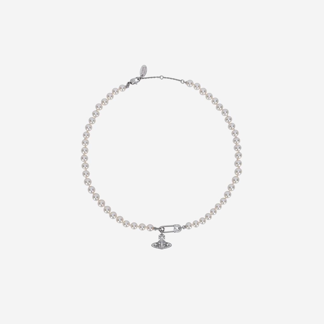 Vivienne Westwood Lucrece Pearl Necklace Silver