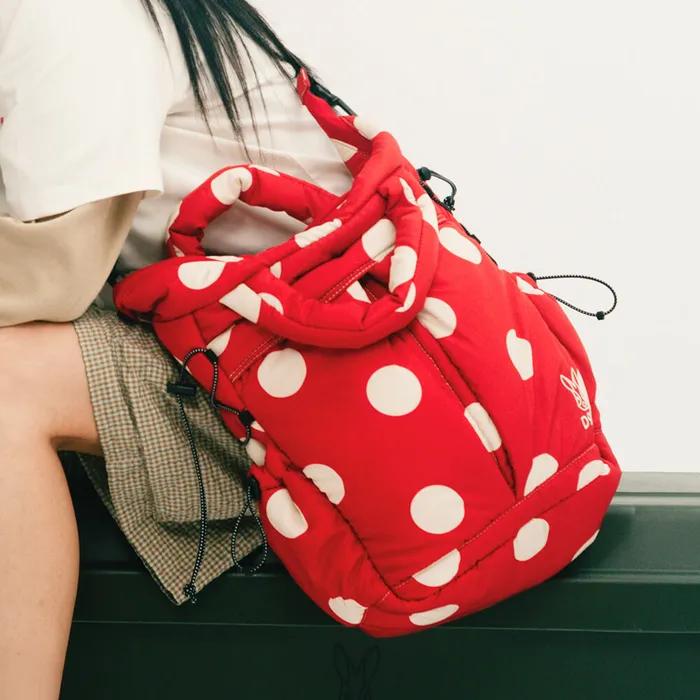 키노코 패딩 토트백(RED)