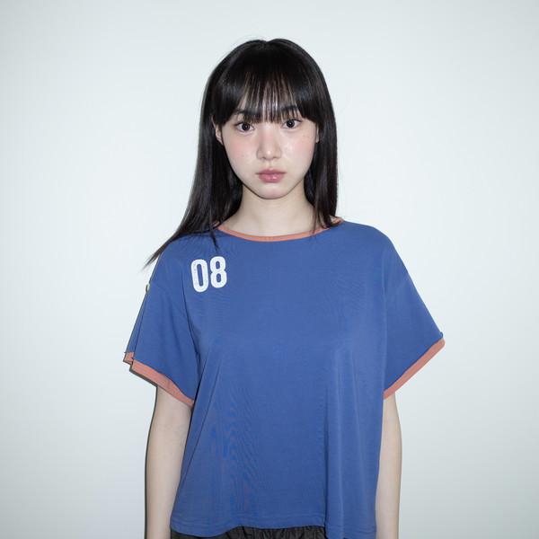 BUTTON DOUBLE SLEEVE T (BLUE)