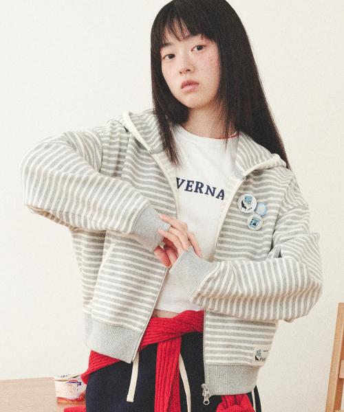 [커버낫X하이다나] 플러피독 후드집업 Melange Gray