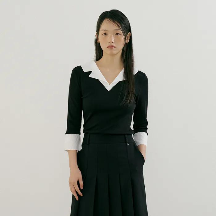 [29CM 단독]Preppy lapel Sleeve (black)