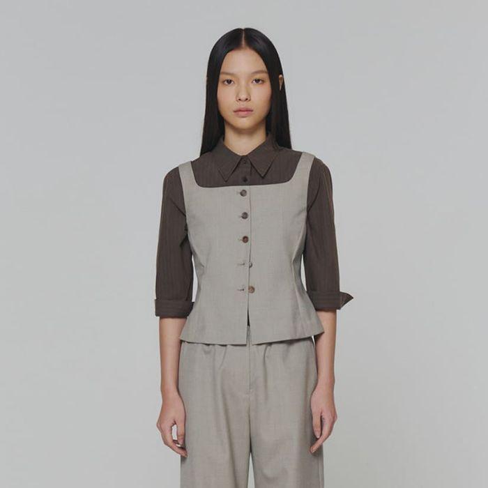 SCOOP NECK TWO WAY VEST