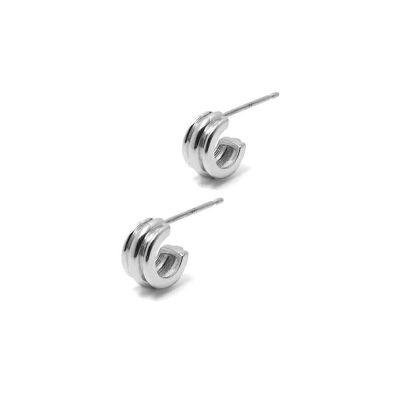 FLAT POTTERY VESSEL EAR HOOPS