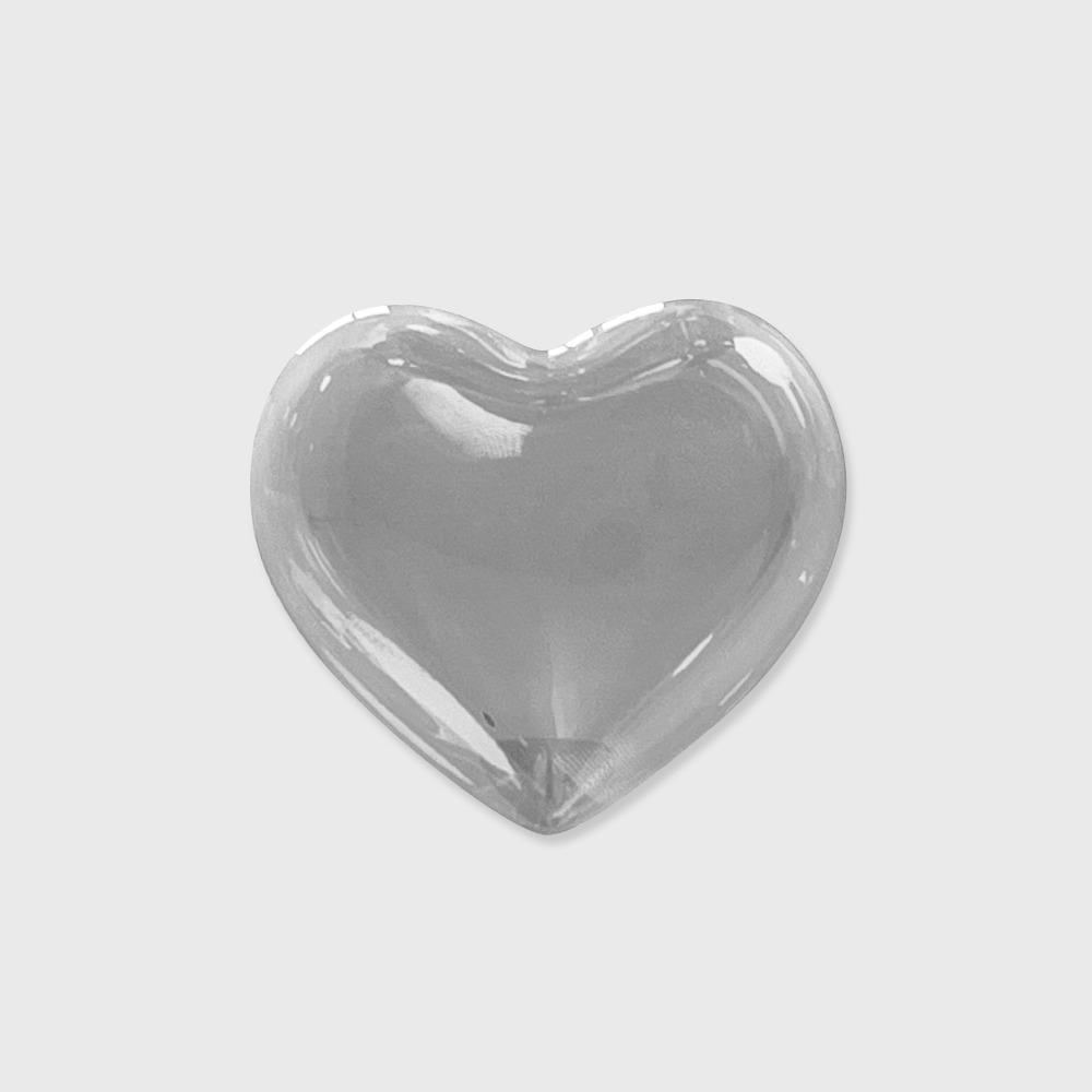[에폭시톡] grey clear heart