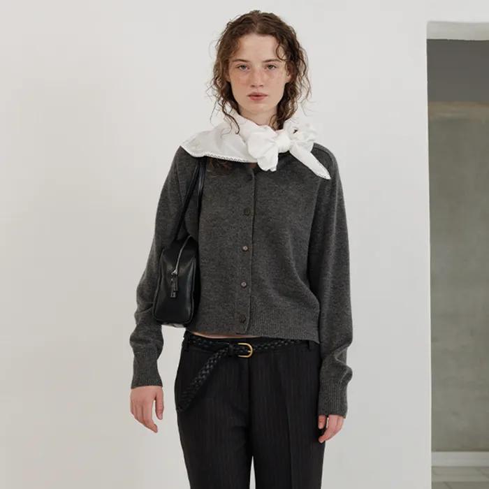Penny Cash Knit Cardigan_Charcoal