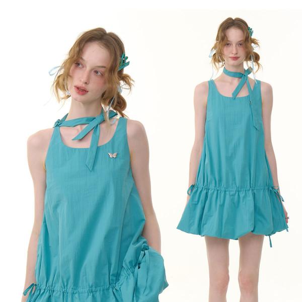 lace-up flower bud hem camisole